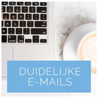 laptop koffie - duidelijke e-mails schrijven